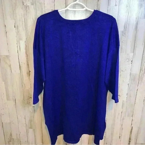 Cynthia Rowley Tunic Sweater Blue Pullover Size 1X - Picture 11 of 16